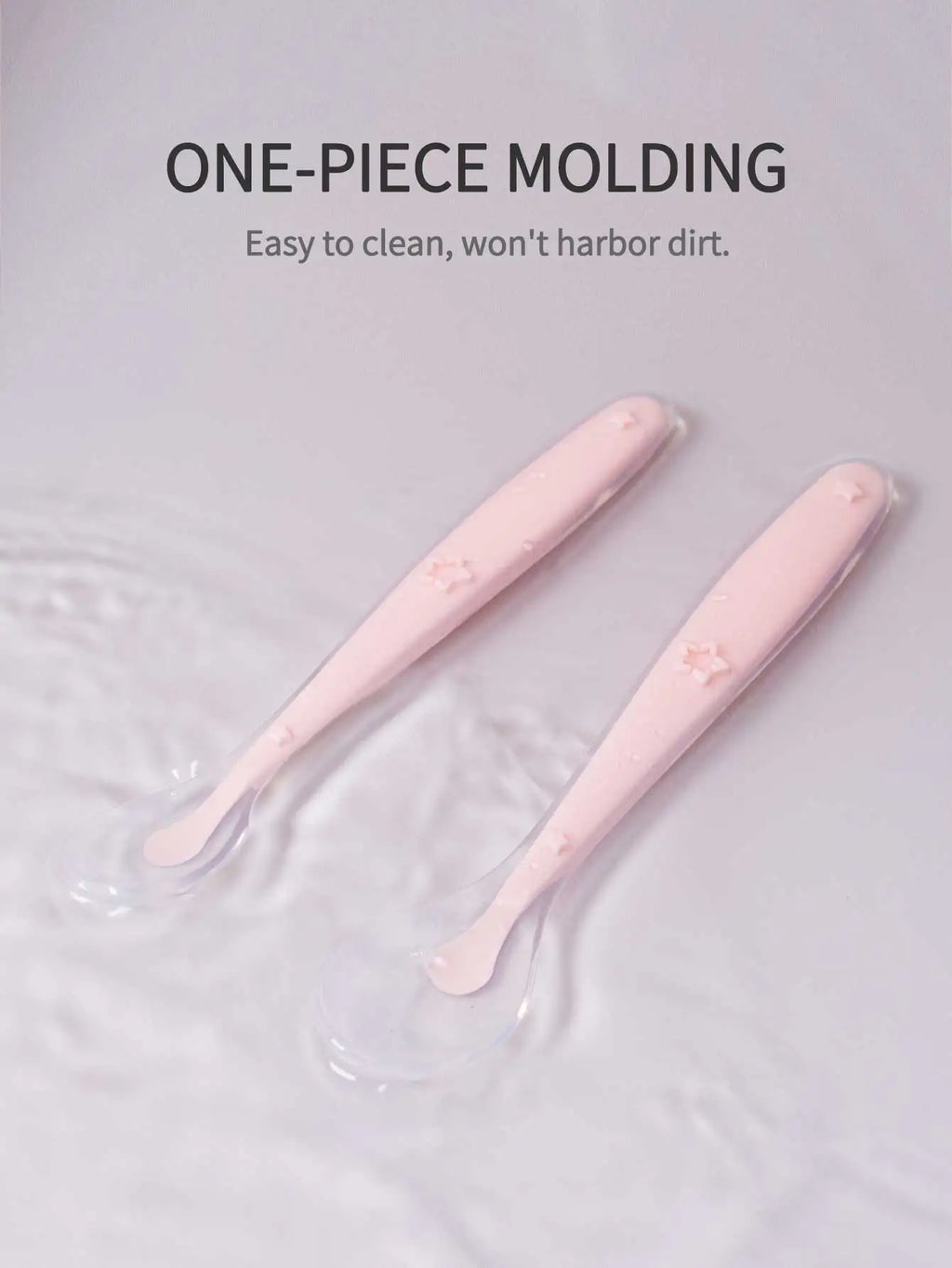 9 Colors Baby Silicone Spoon Learning Spoon Star - feature close-up