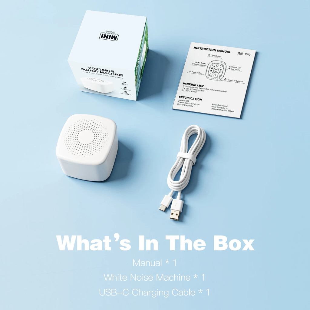 Portable Baby White Noise Machine with Cry Detection