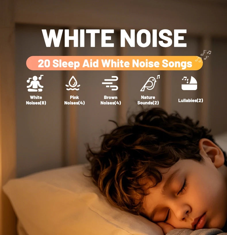 Mini Cute Rabbit White Noise Machine LED Night Light 20