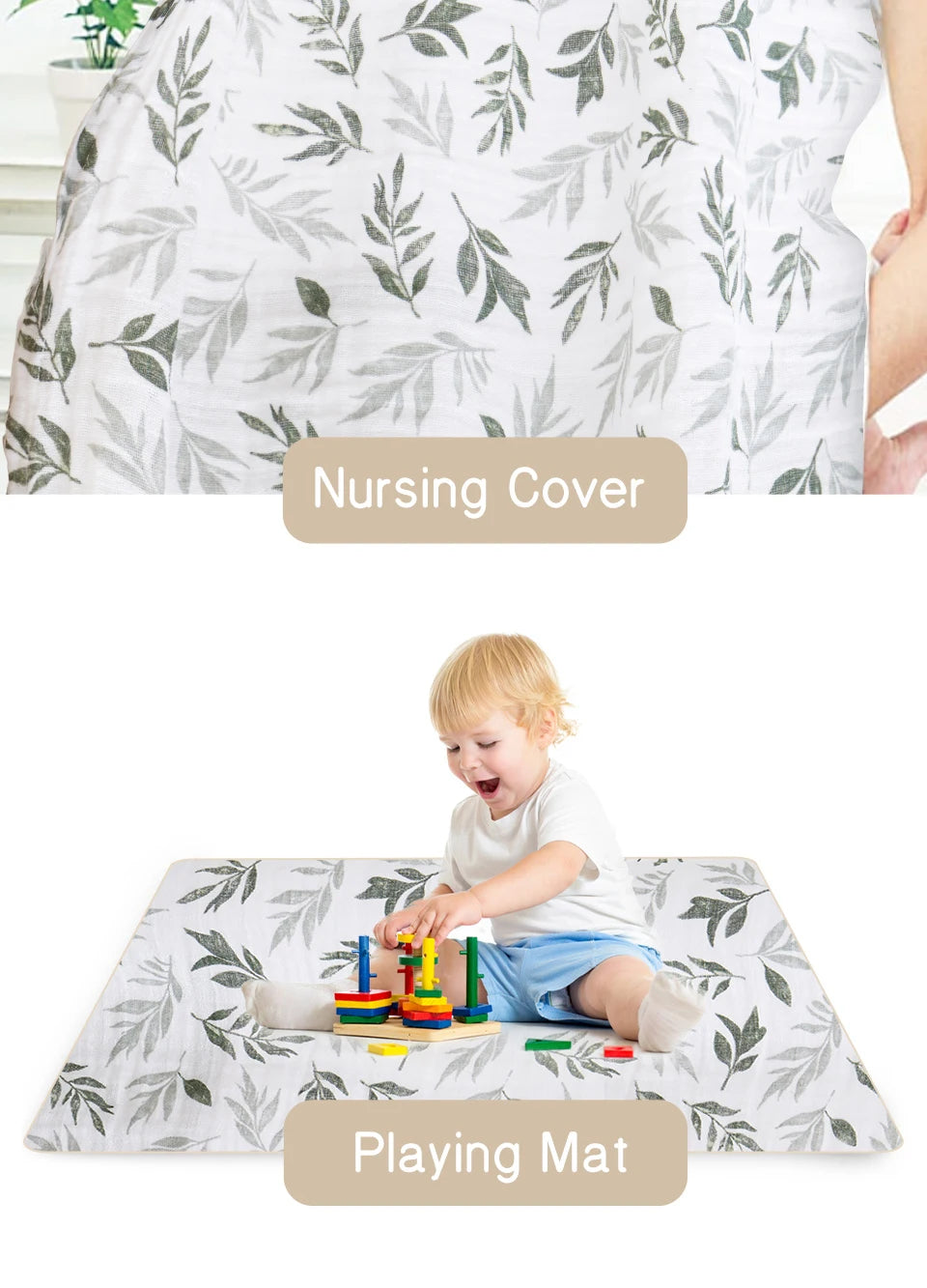 100 Cotton 120 110cm 2 Layers Newborn Baby Bath Towel