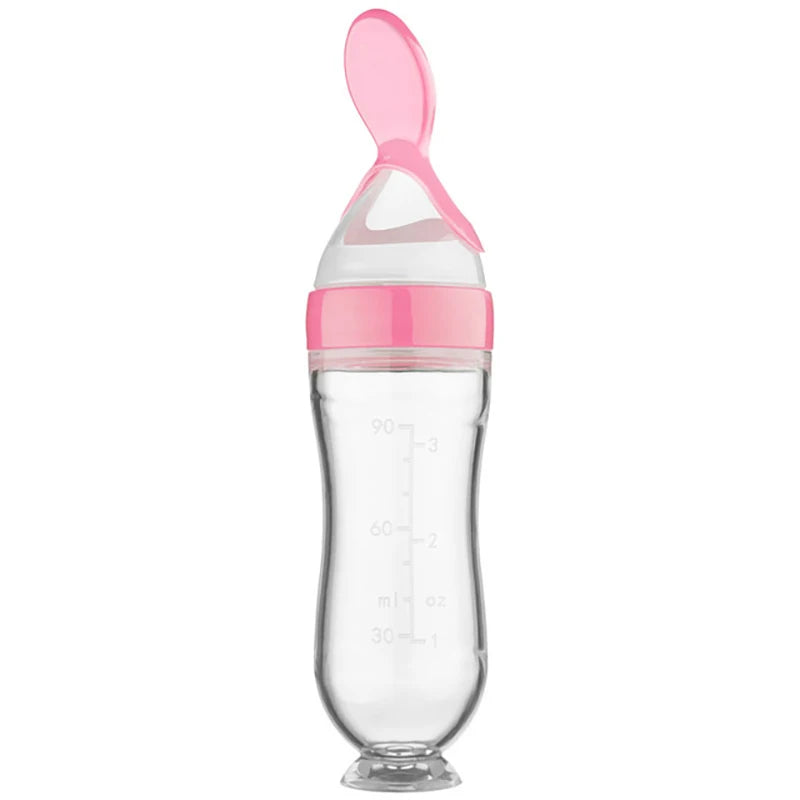Squeezing Feeding Bottle Silicone Newborn Baby Training