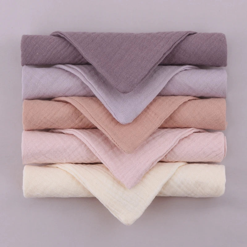 5PCS Soft Absorbent Gauze Cotton Baby Towels Wipe Face