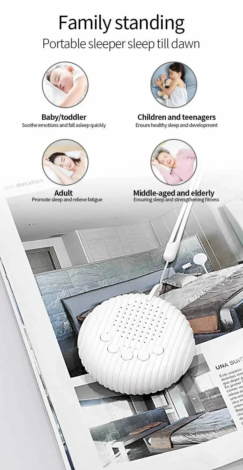 Baby White Noise Machine 10 uklidňujících zvuků - side angle