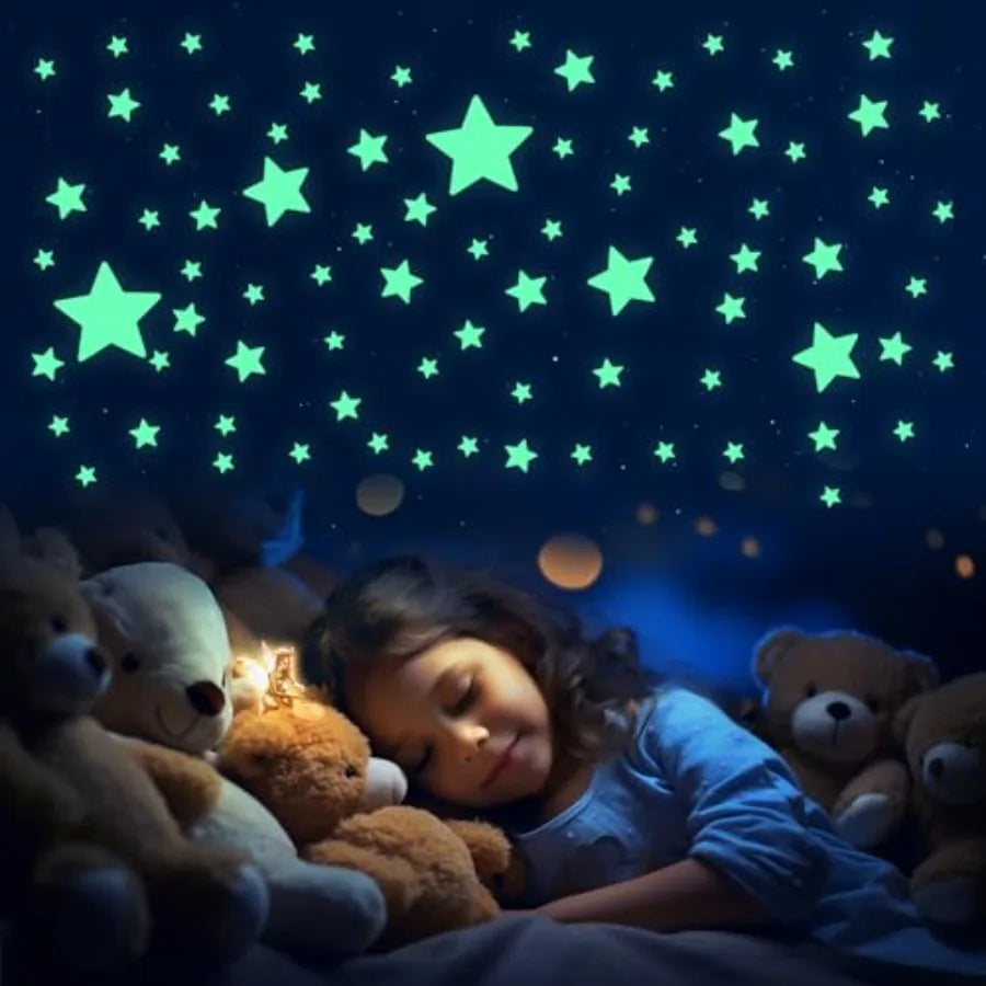 469 Pcs Glow Dark Stars Wall Stickers Ceiling Wall - packaging view