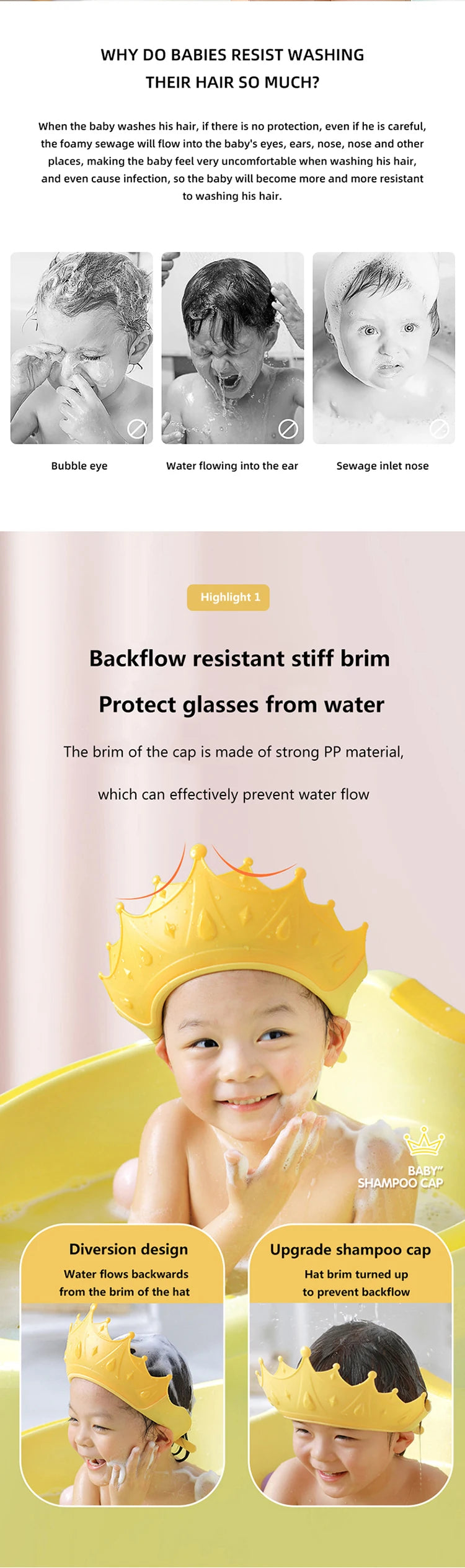 Baby shampoo products ear protection silicone shampoo - material close-up