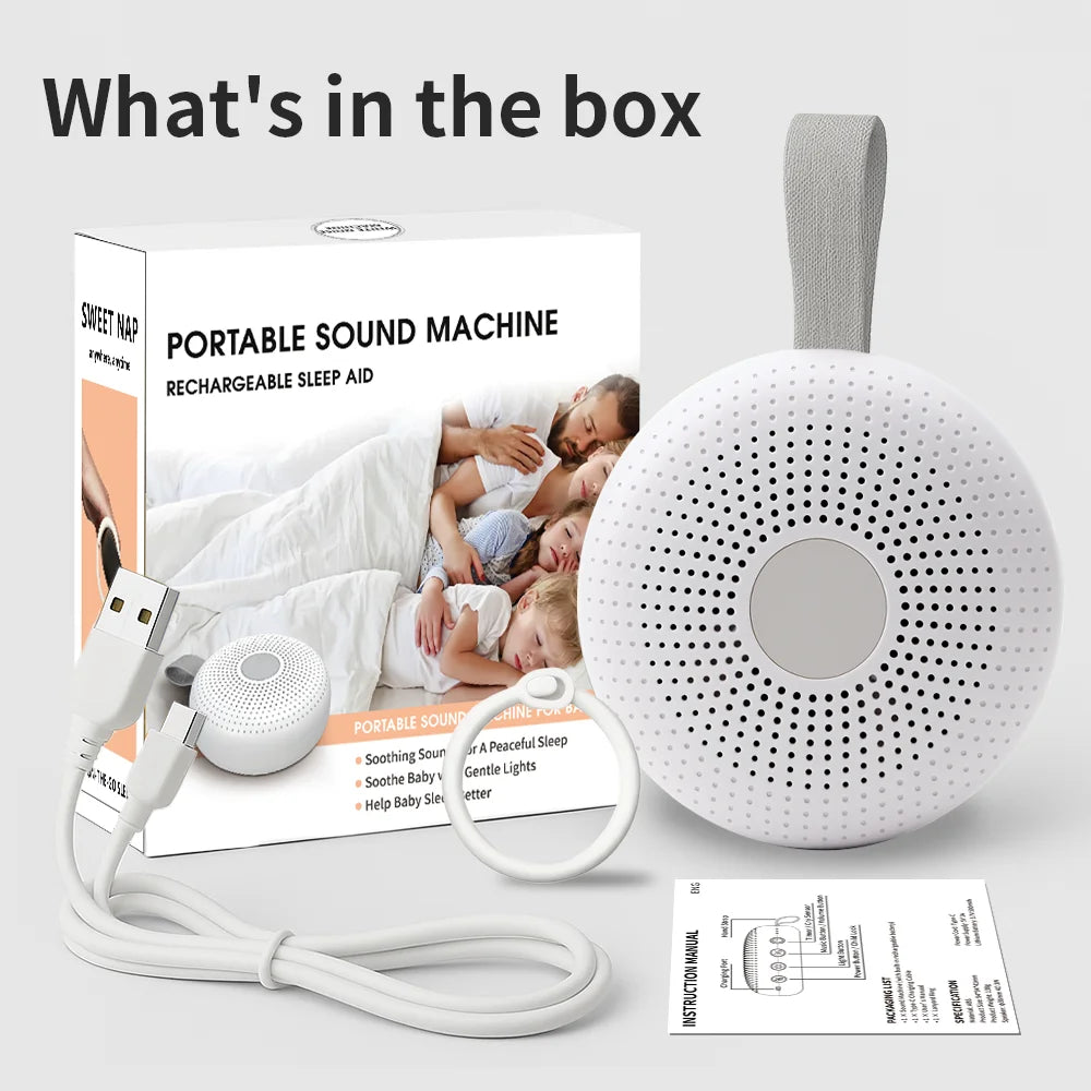 Portable White Noise Machine Baby Warm Night Light 15