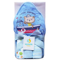Hooded Bath Towel and Washcloths Set for Newborns - front view
