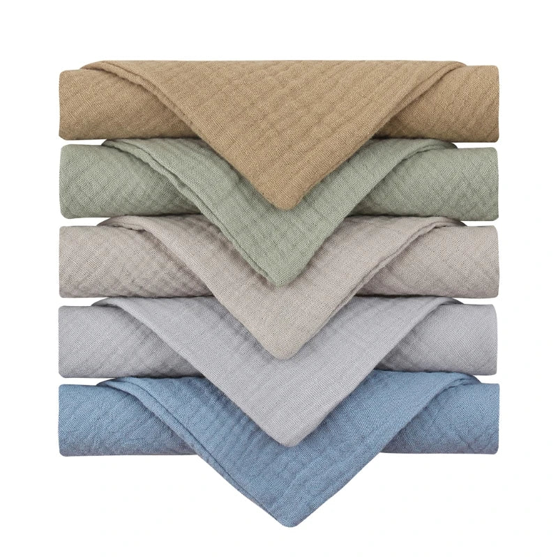 5PCS Soft Absorbent Gauze Cotton Baby Towels Wipe Face
