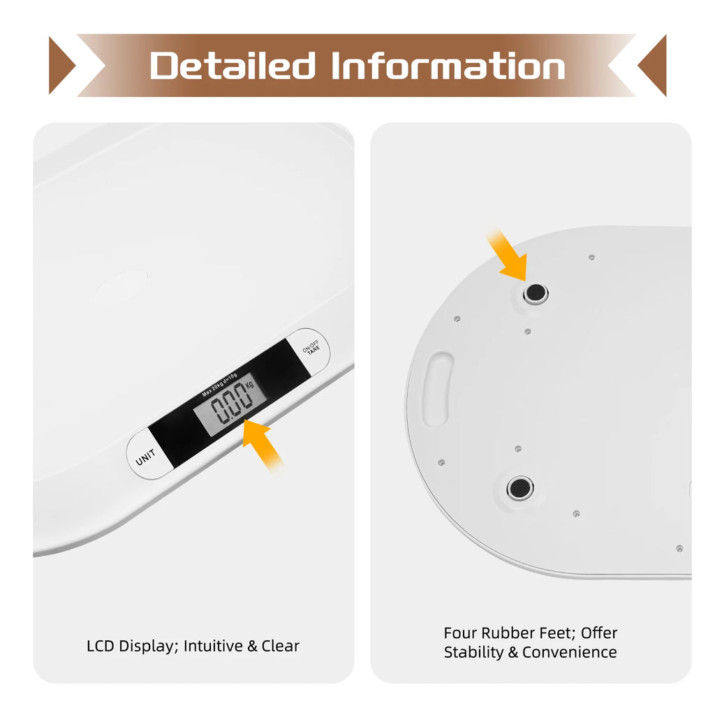 Digital Baby Scale – 44lb Capacity - size reference