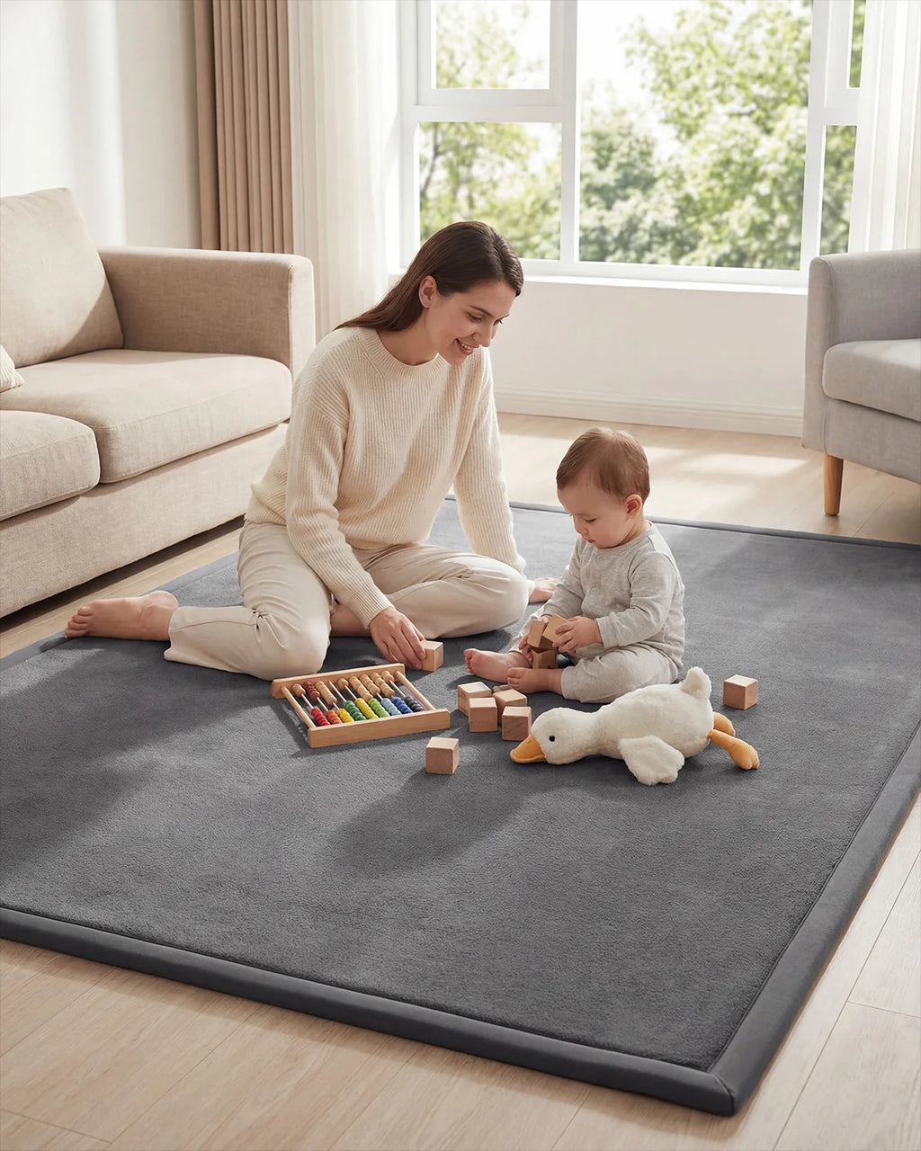 Goyuu Baby Play Mat Floor Playpen Mat 1 3 Thick - feature close-up