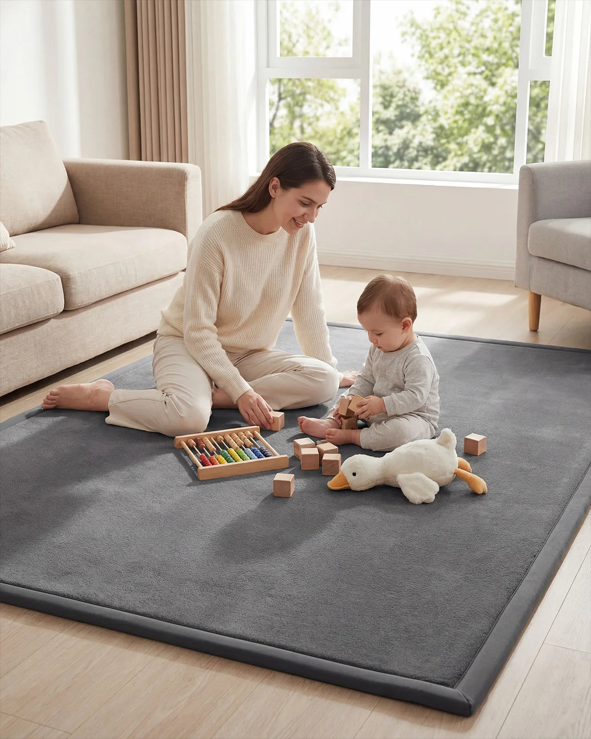Goyuu Baby Play Mat Floor Playpen Mat 1 3 Thick - feature close-up