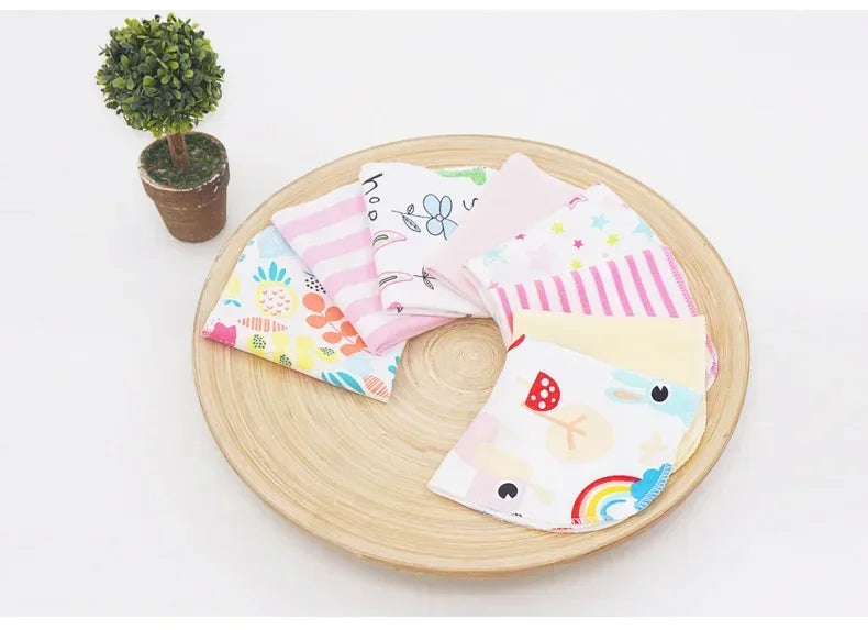 5 8 Pcs Cotton Newborn Baby Towels Set Saliva Towel
