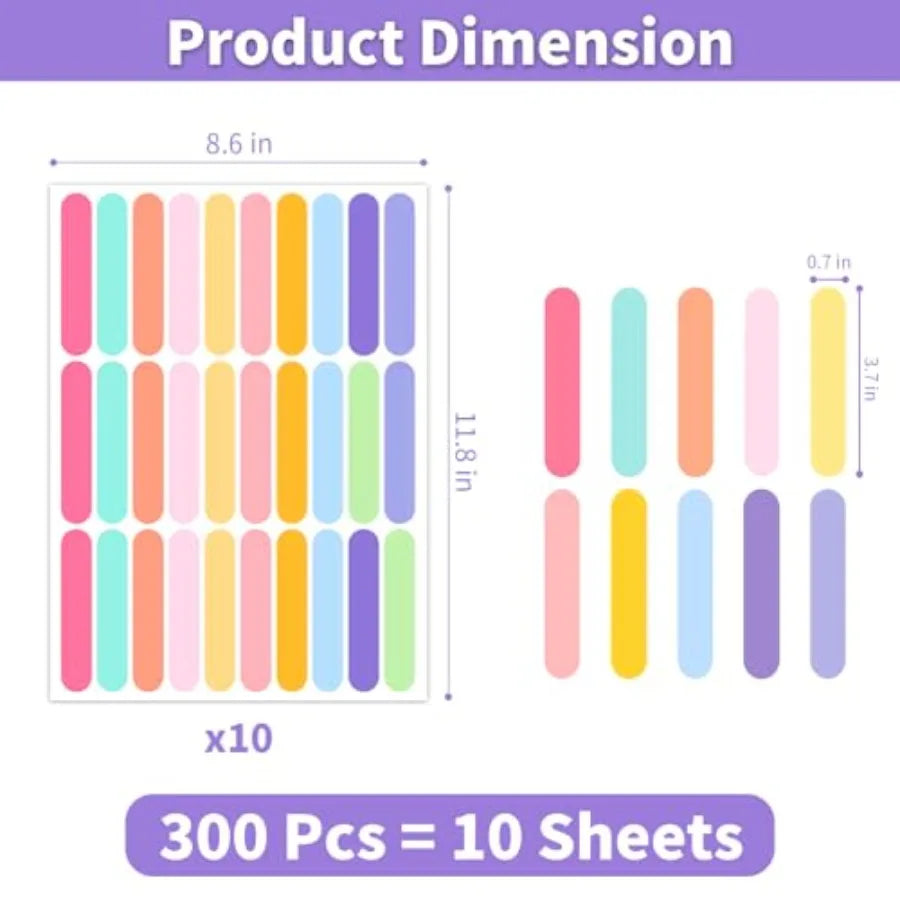 300 Pcs Confetti Wall Decals Peel Stick Sprinkle Vinyl - size reference