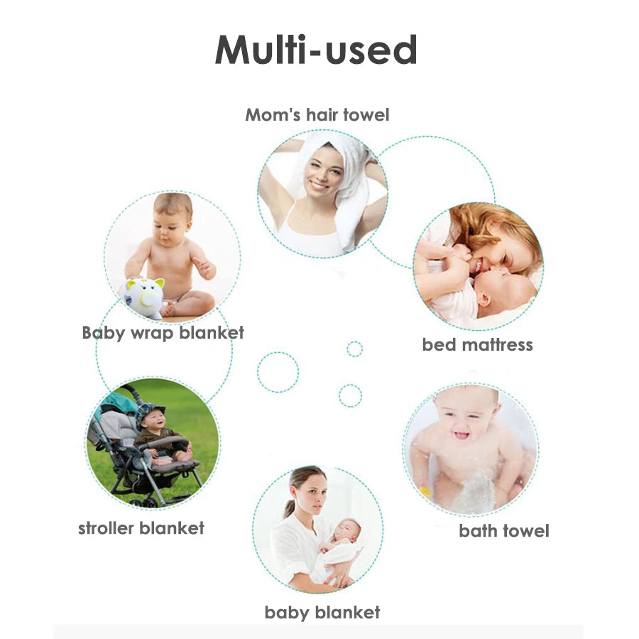 4-Layer Gauze Infant Washcloth Baby Bath Towel Newborn