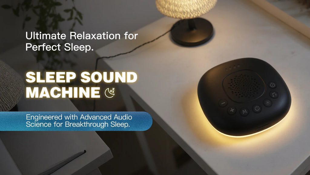 Portable White Noise Machine 20 Sounds RGB Night Light - material close-up
