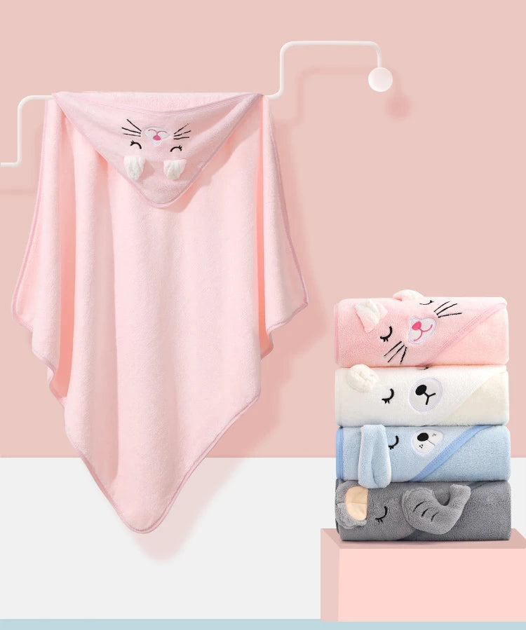 Newborn Baby Bath Towel Cartoon Baby Swaddle Kids - packaging view