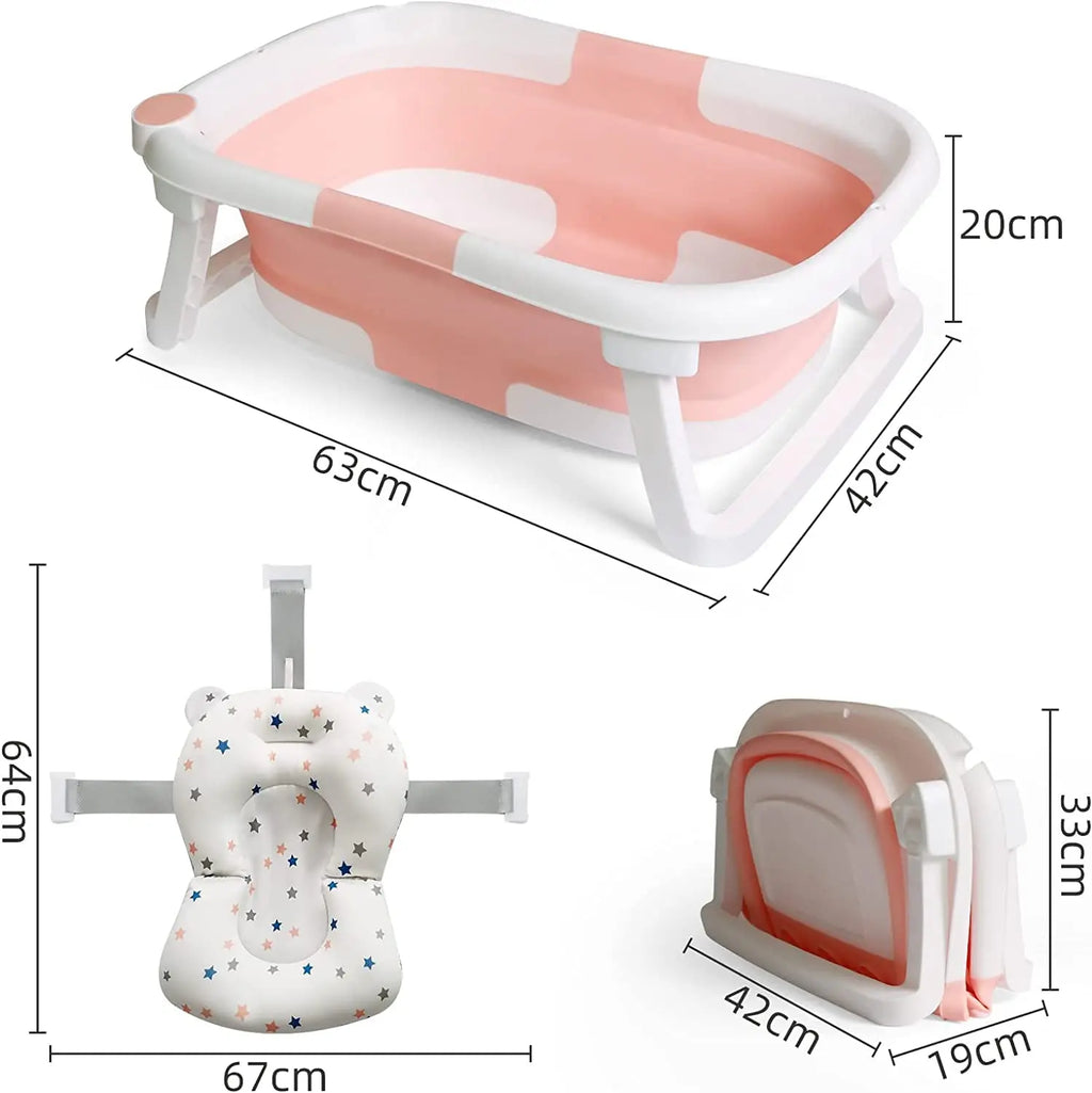 Foldable Baby Bath Tub Bath Cushion Infant Tub - detail view