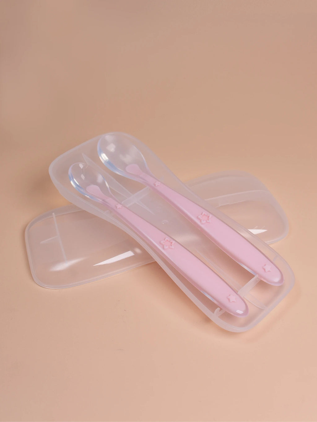 9 Colors Baby Silicone Spoon Learning Spoon Star - side angle