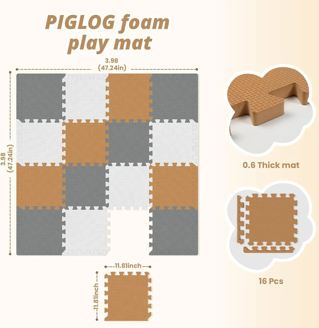 16 Tiles Baby Play Mat for Floor, 0.6 Inch - lifestyle in-use