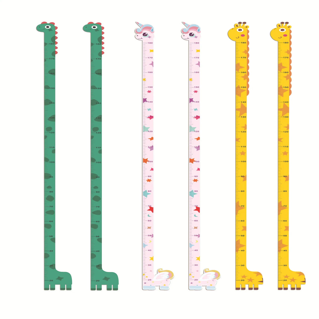 180cm Whimsical Animal Growth Chart Wall Decals: Unicorn - front view