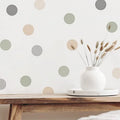 Boho Polka Dot Wall Decals 36 PCS - front view