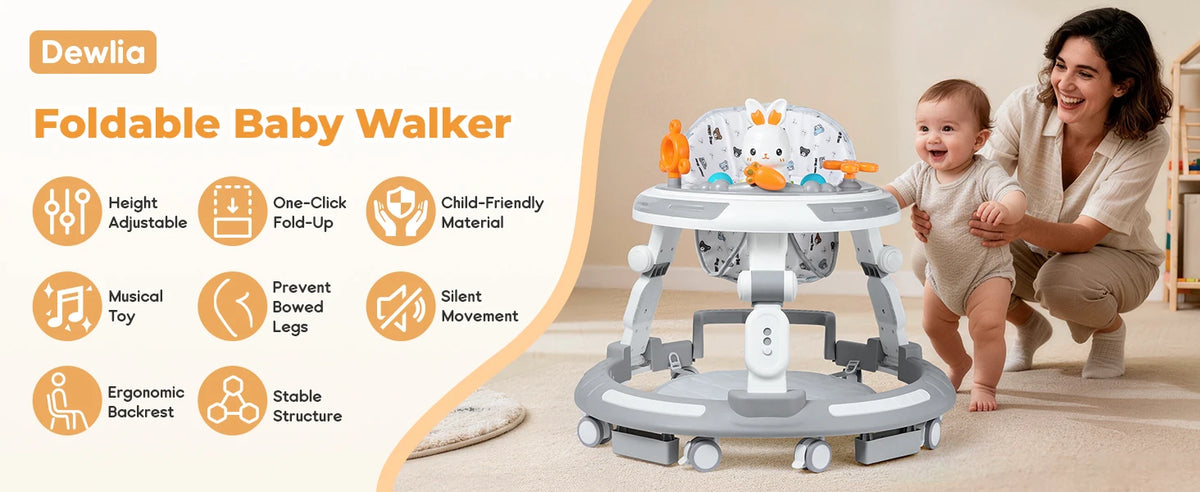 Safety-Enhanced 4-In-1 Grow-With-Me Baby Walker Play - material close-up