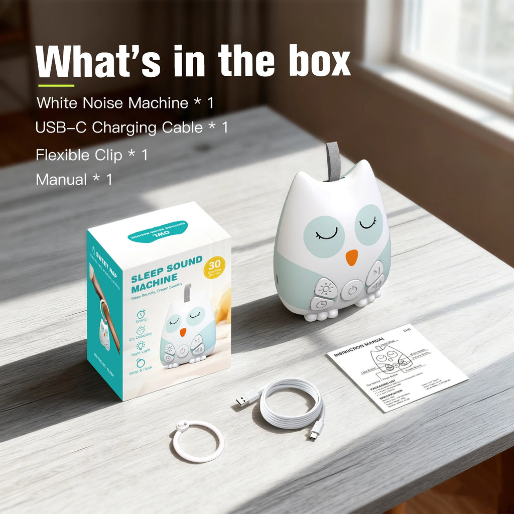Portable White Noise Sound Machine Baby 30 Soothing