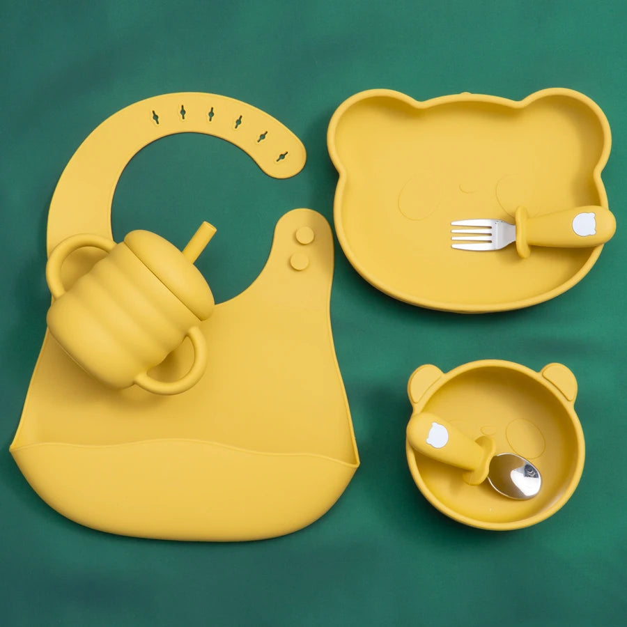 New Design Baby Feeding Solid Food Spoon Fork Set BPA