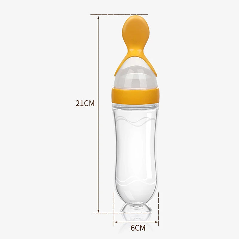 Squeezing Feeding Bottle Silicone Newborn Baby Training - material close-up