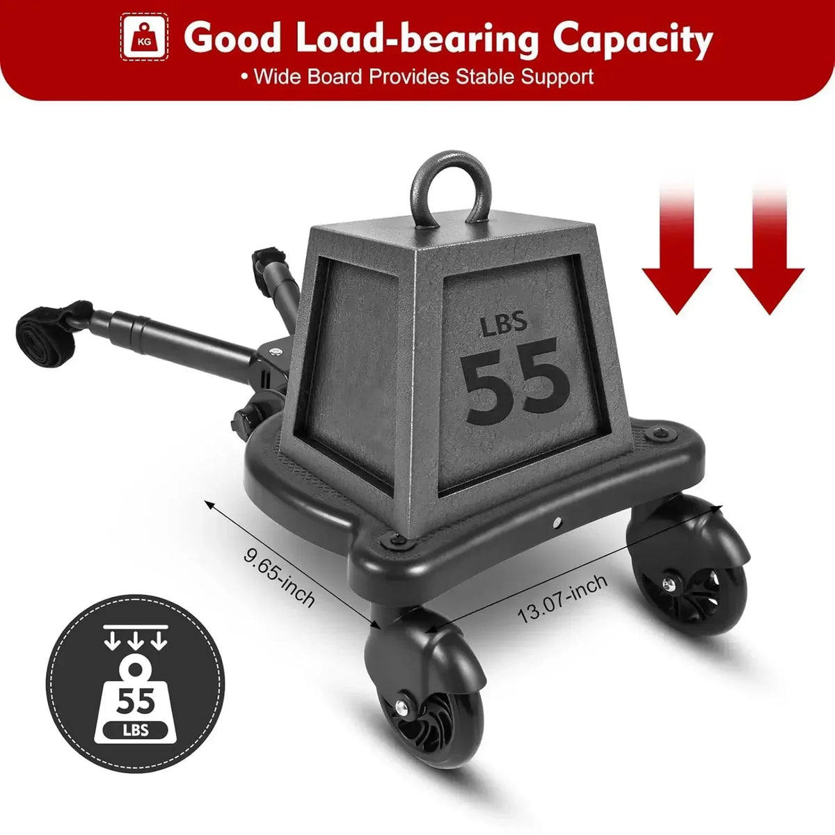 Upgraded 2-in-1 Stroller Buggy Board