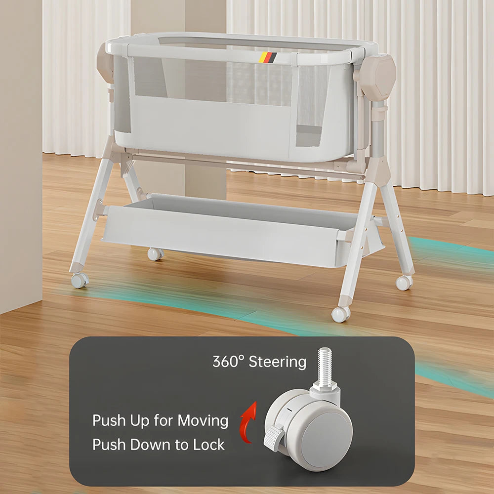 Automatic Rocking Bassinet Newborn Bedside Sleeper - size reference