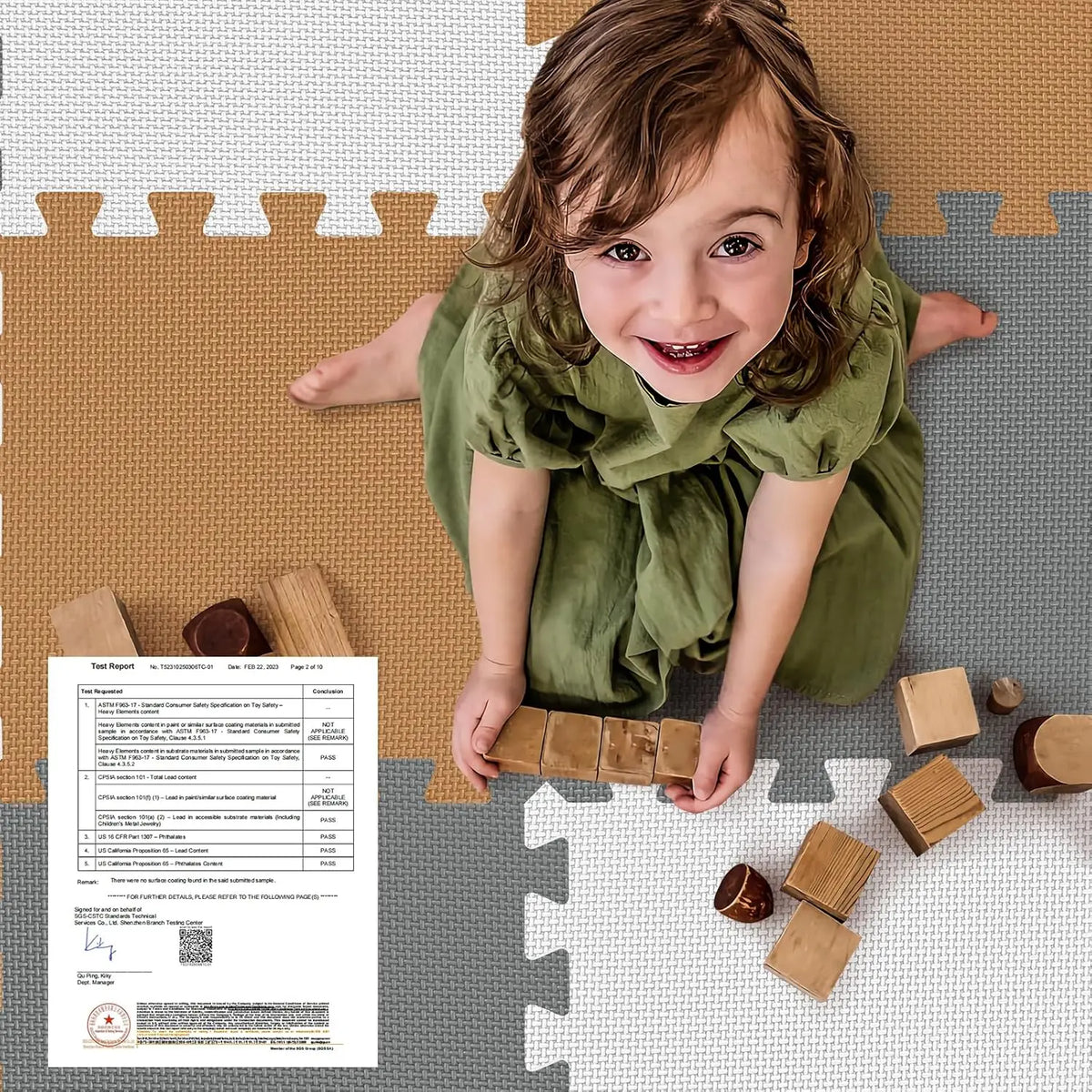 16 Tiles Baby Play Mat for Floor, 0.6 Inch - feature close-up