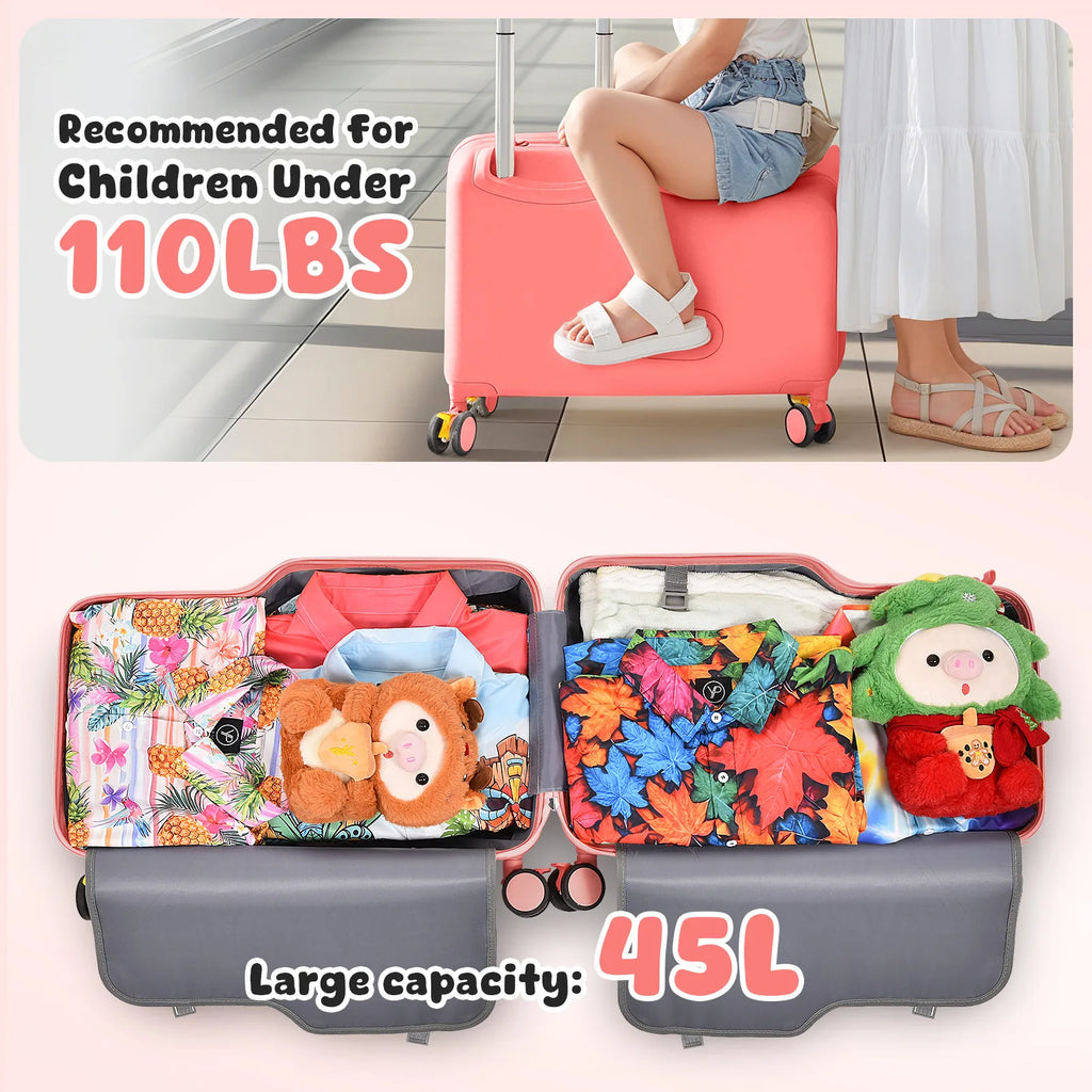 Kids Ride Suitcase Childrens Travel Suitcase 20 Inch - packaging view