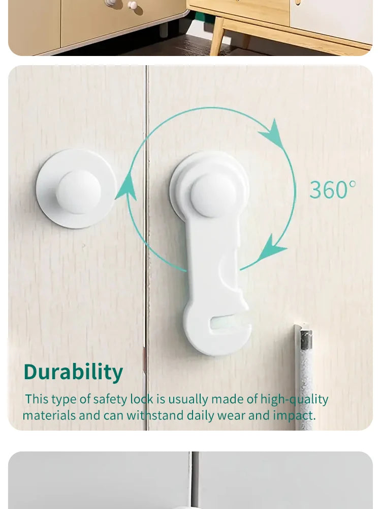 2PCS Baby Safety Locks Cabinet Locks Room Locks Drawer