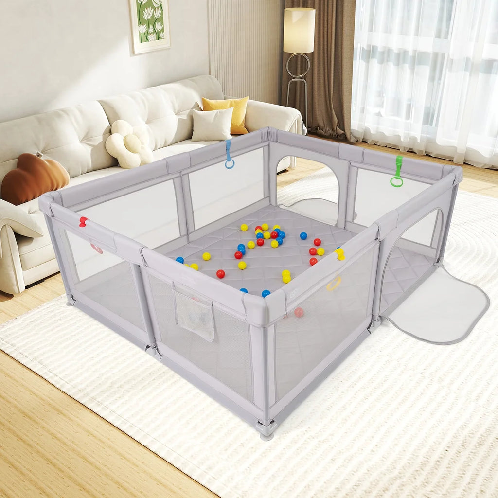 Baby Playpen Kids Activity Center Large Indoor Outdoor - side angle