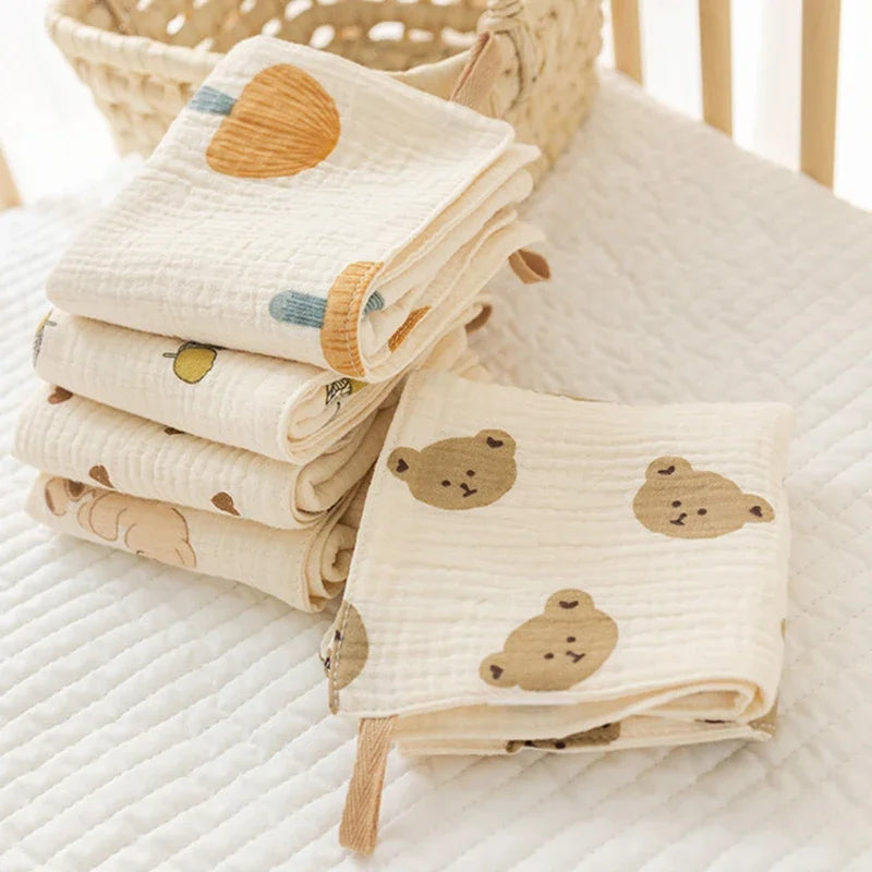 Cotton Muslin Baby Face Towels Long Burp Cloth Newborn - front view