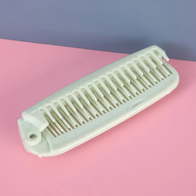 1Pc Portable Travel Hair Comb Brush Foldable Massage - side angle
