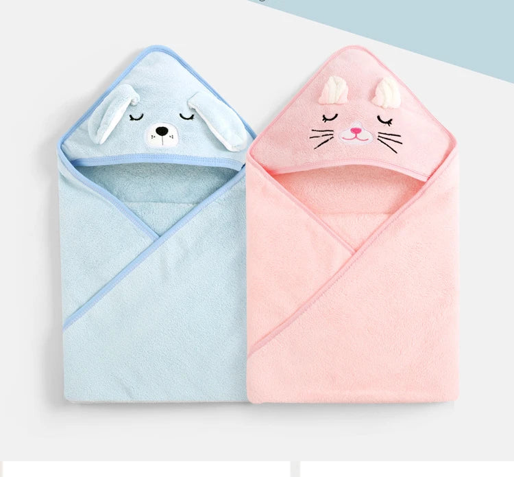 Newborn Baby Bath Towel Cartoon Baby Swaddle Kids - detail view