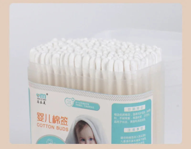 1 Box Sterile Baby Cotton Swabs Double Ended Spiral