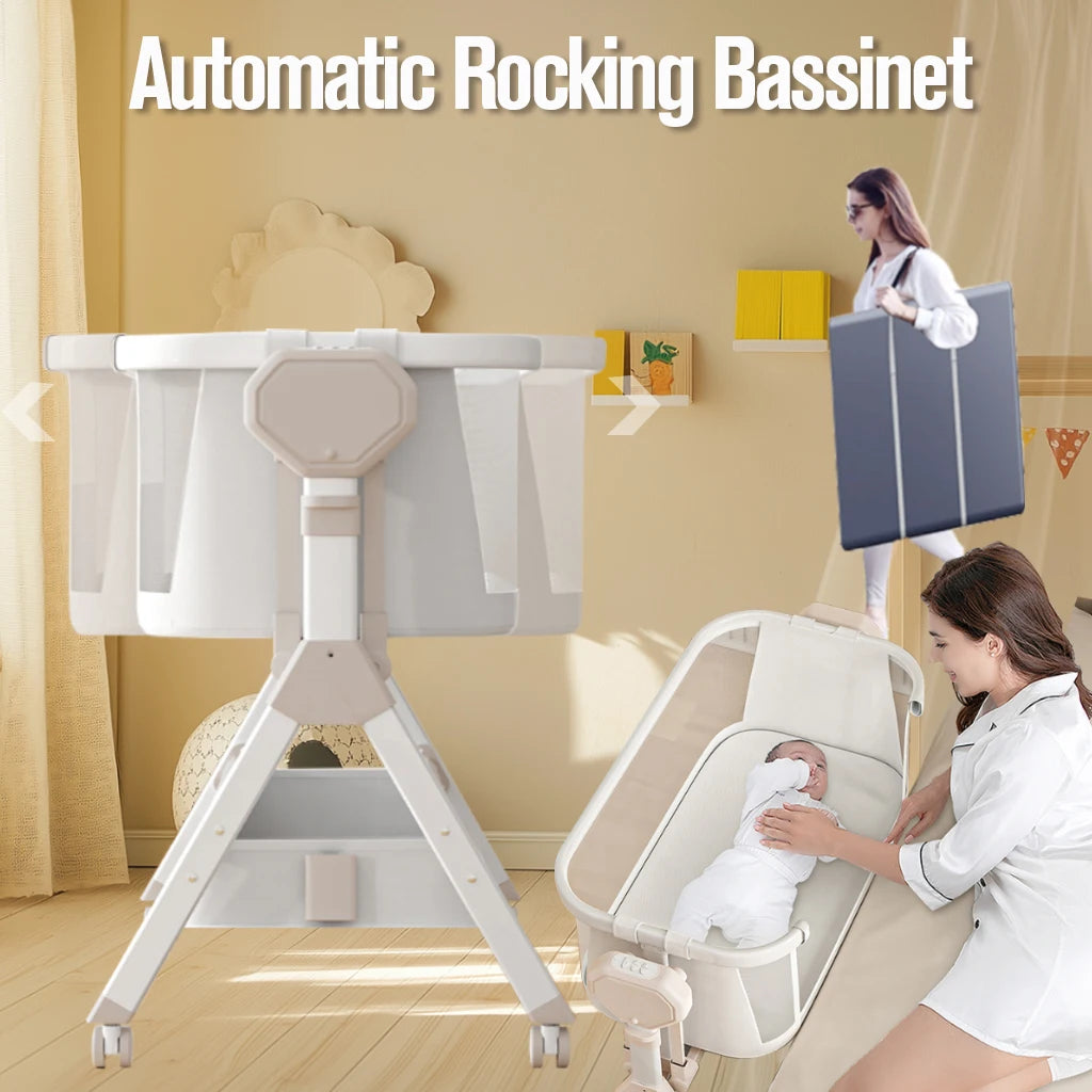 Bassinet for Baby Electric Rocking Cribs - set overview