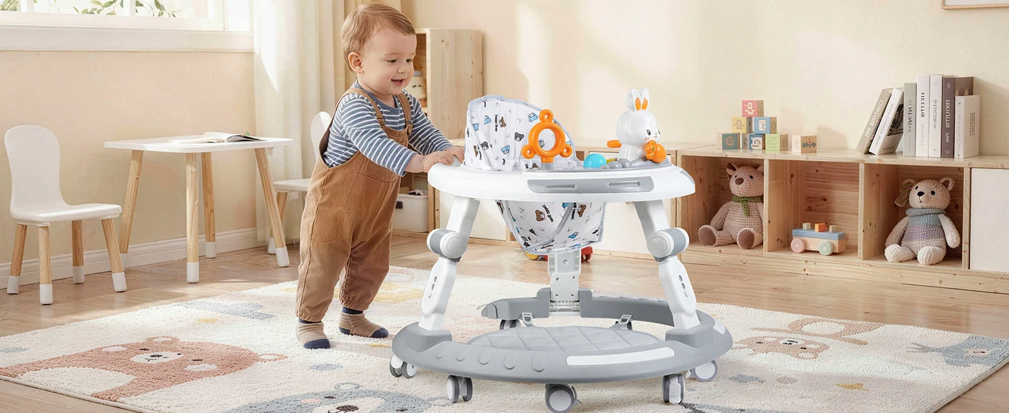 Safety-Enhanced 4-In-1 Grow-With-Me Baby Walker Play