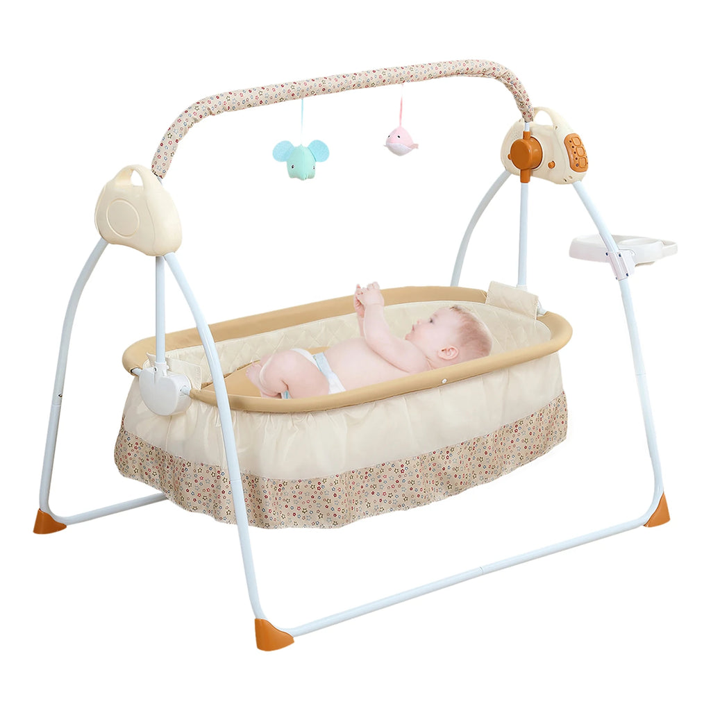 Electric Cradle Foldable Electric Baby Cradle w/ Music Dual Control