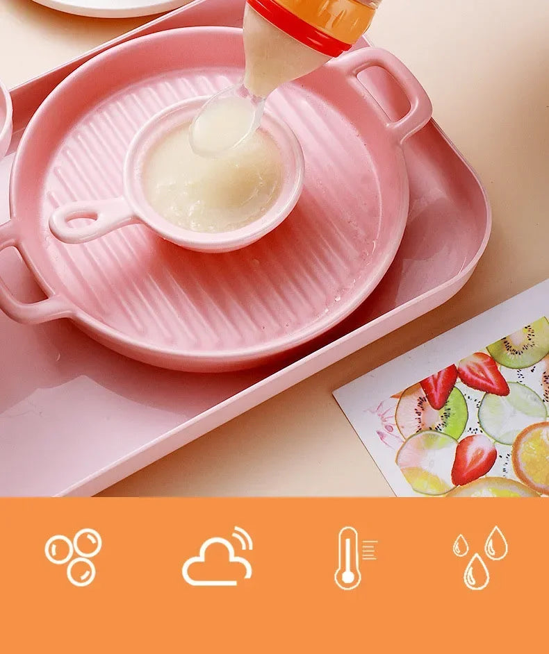 Safe Useful Silicone Baby Bottle Spoon Food Supplement