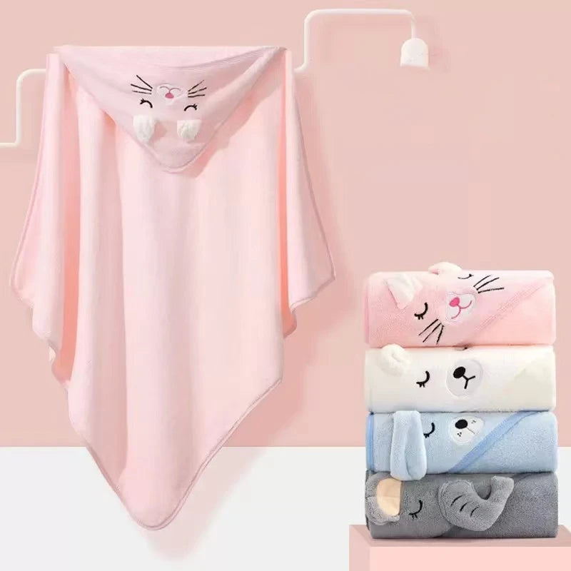 Toddler Bathrobe Infant Bath Towel Boy Girl Blankets - side angle