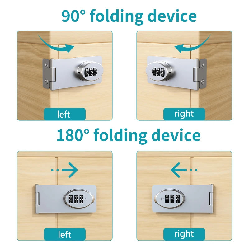 Mechanical Password Locks Door Security Slide Latch - packaging view