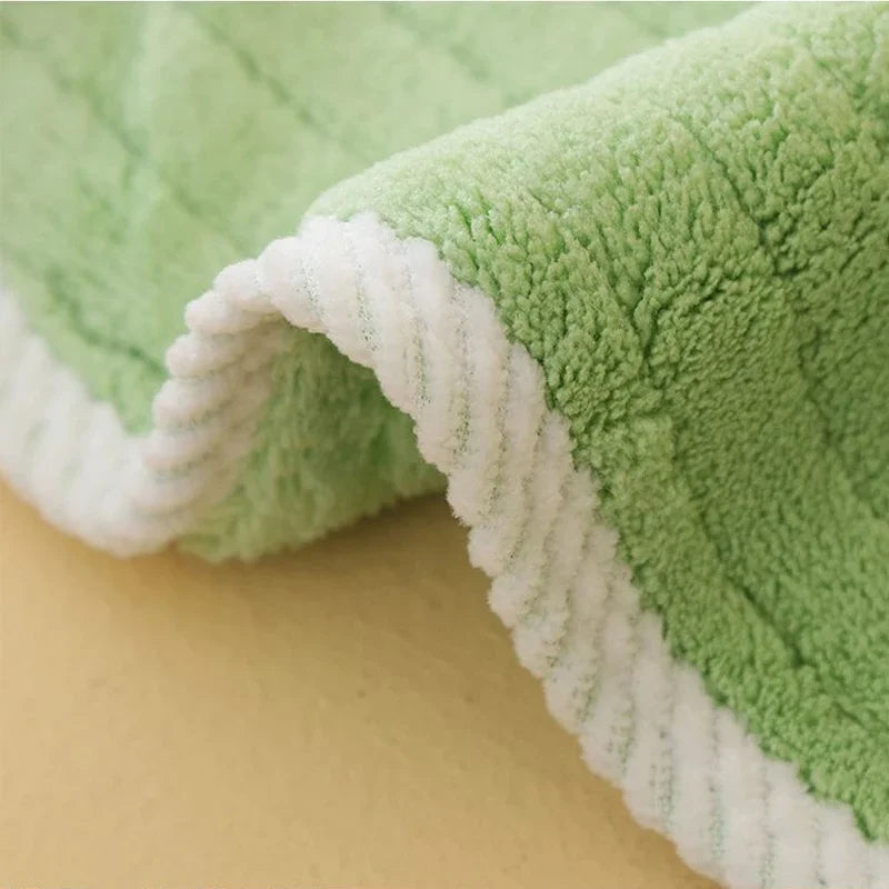 5pcs Set Baby Towel Coral Velvet Newborn Square Face - set overview