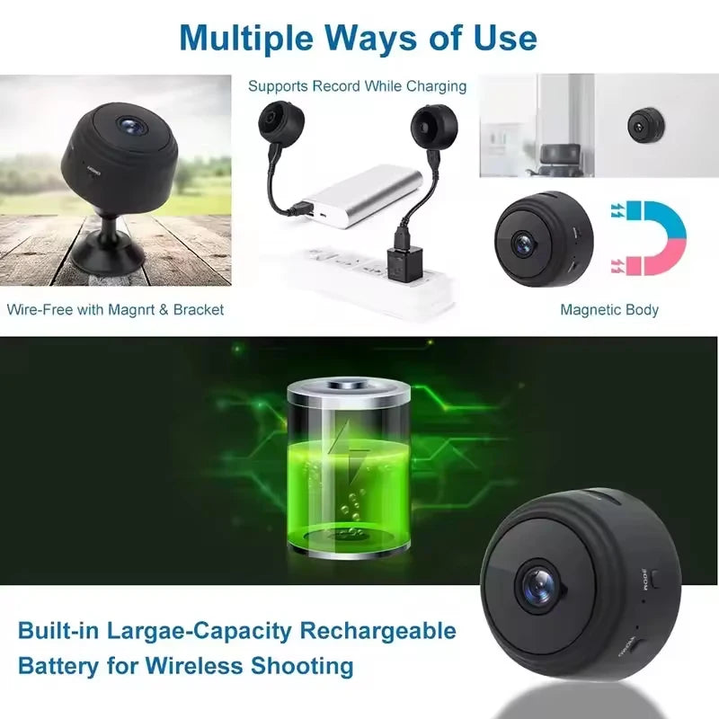 1080P HD Mini WiFi Camera Baby Monitor Indoor Safety - feature close-up