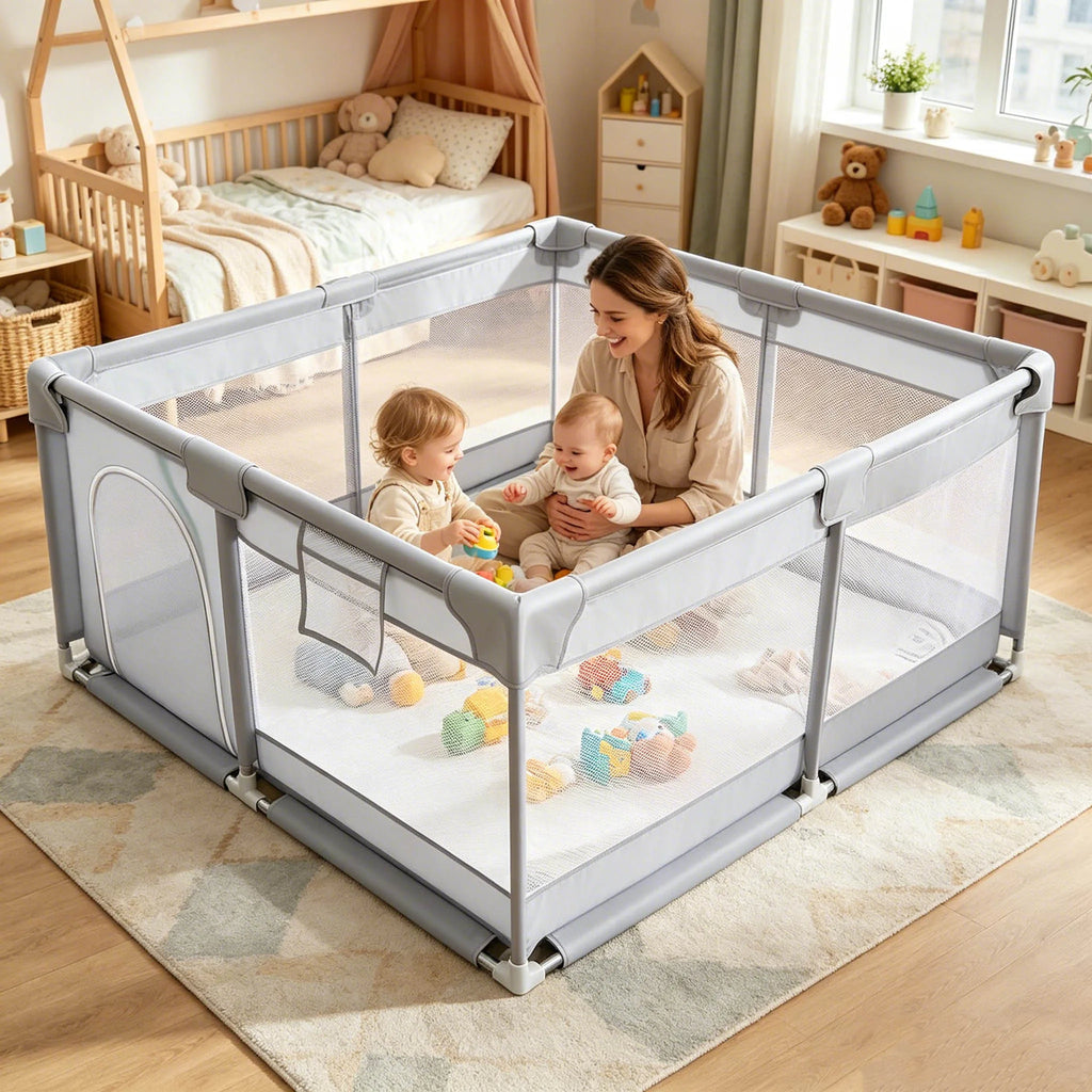 Baby Playpen Kids Activity Center Large Indoor Outdoor - material close-up