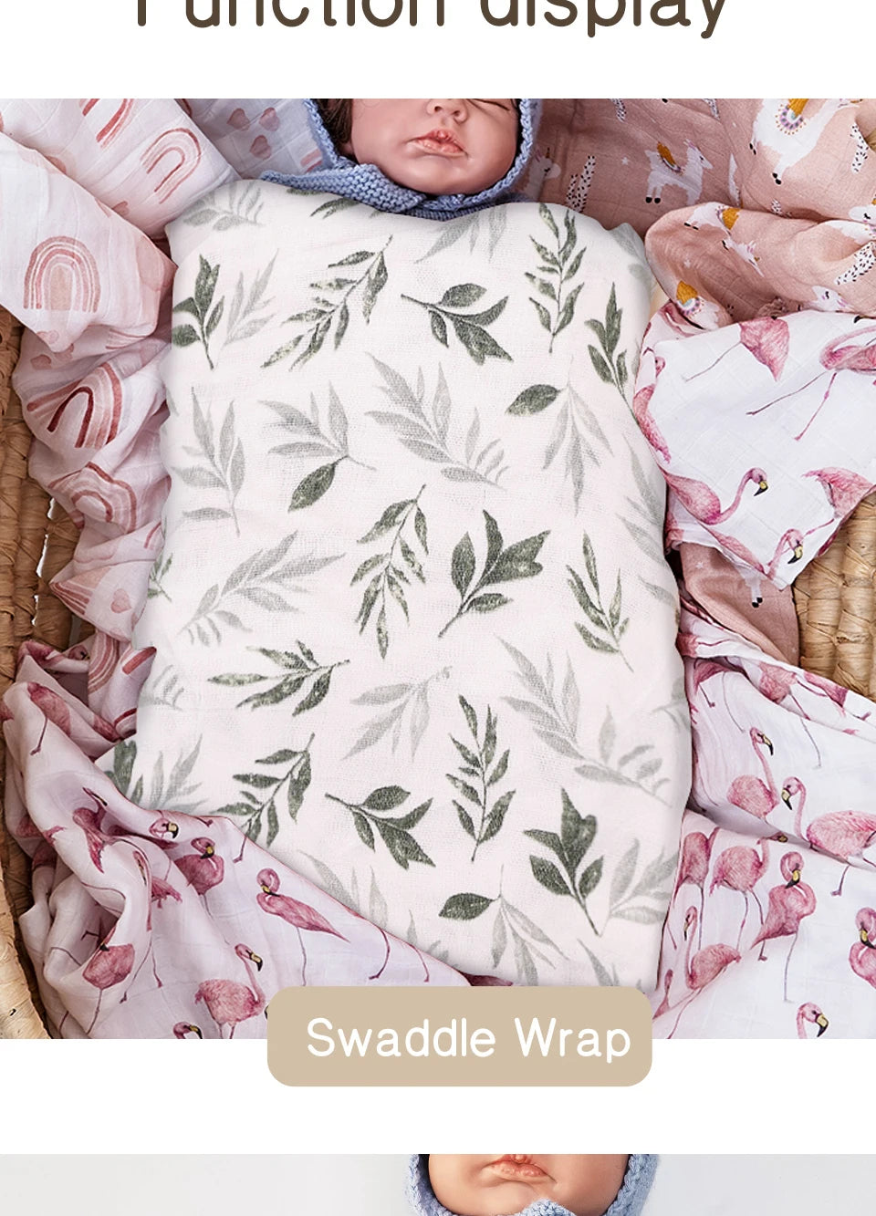 100 Cotton 120 110cm 2 Layers Newborn Baby Bath Towel