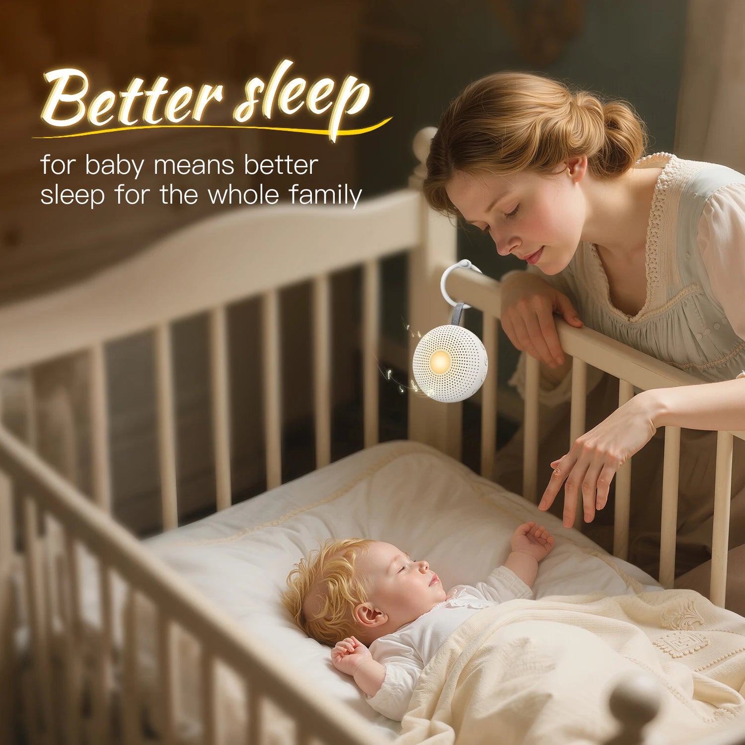 Portable Sleep Aid White Noise Machine Baby Adult 15 - size reference